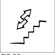 Sign-Capitale Plaque de porte accès escaliers PICTOCAP