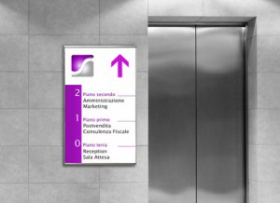 Sign-Capitale - Signalétique interne Panneau de hall pour immeuble de bureaux
