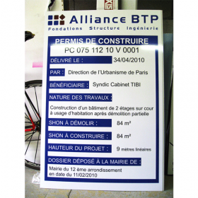 panneau immobilier alliance btp