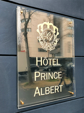 plaque professionnelle hôtel prince albert