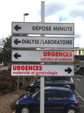 signalétique d'hôpital